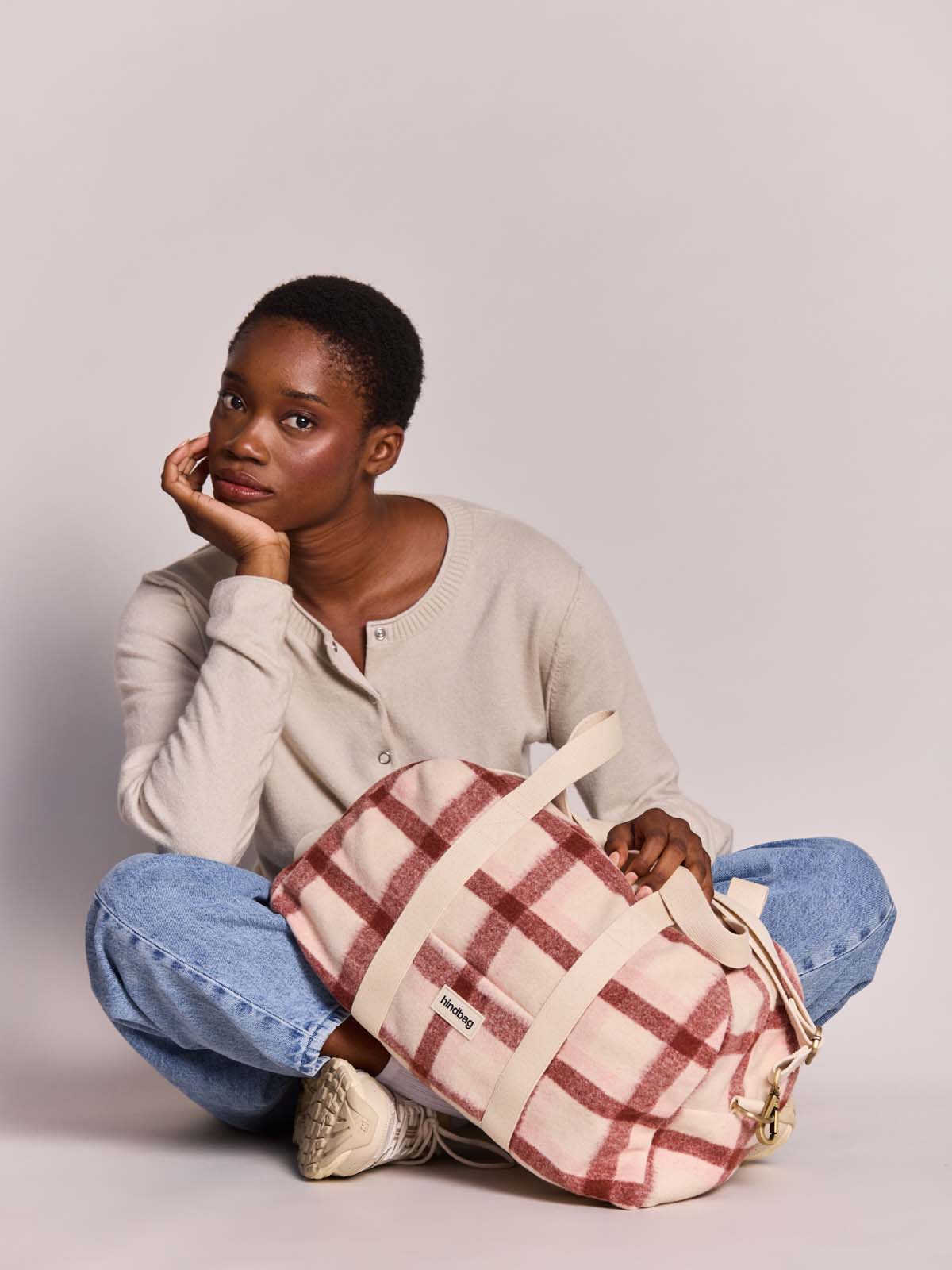 Charlie pink tartan Weekender