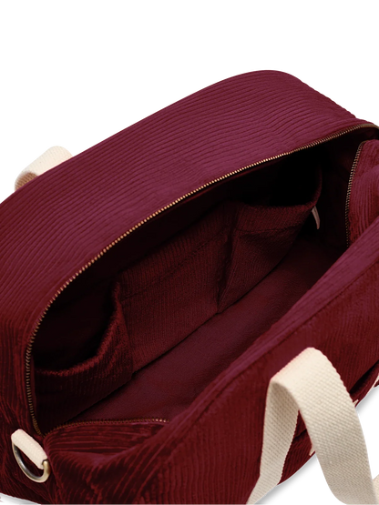 Charlie burgundy corduroy Weekender