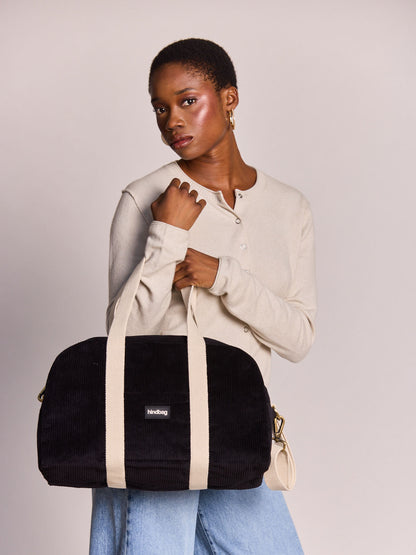 Charlie black corduroy Weekender