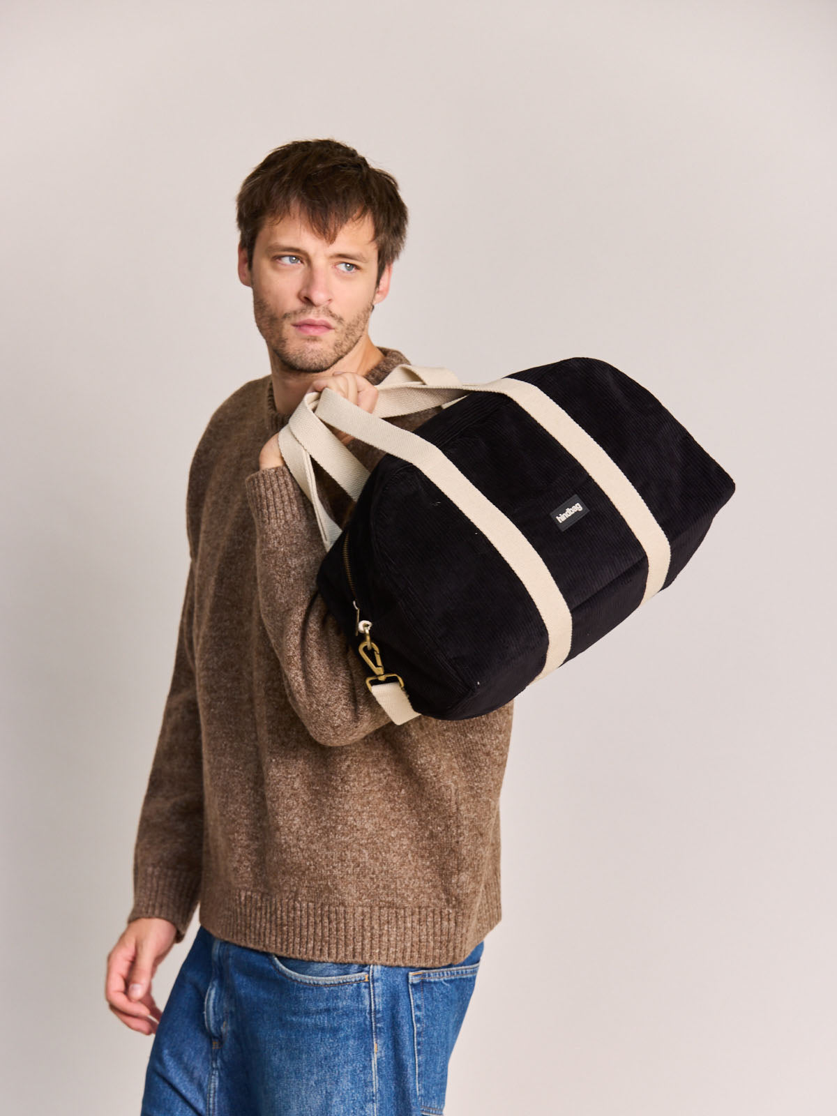 Charlie black corduroy Weekender