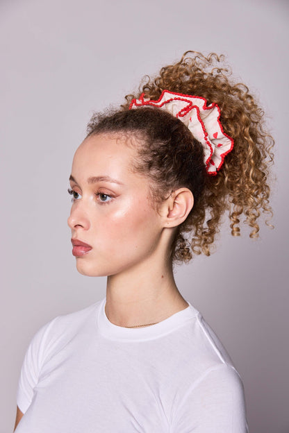 Carmine Love Ruffle Scrunchie