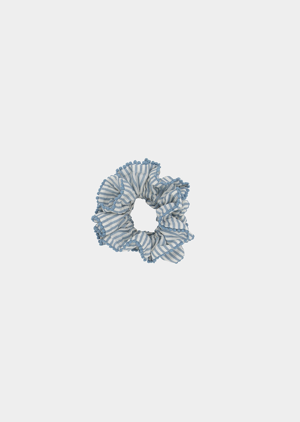 Frilly Scrunchie Blue Stripes