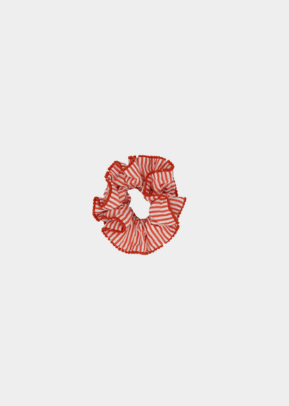 Frilly Scrunchie Red Stripes