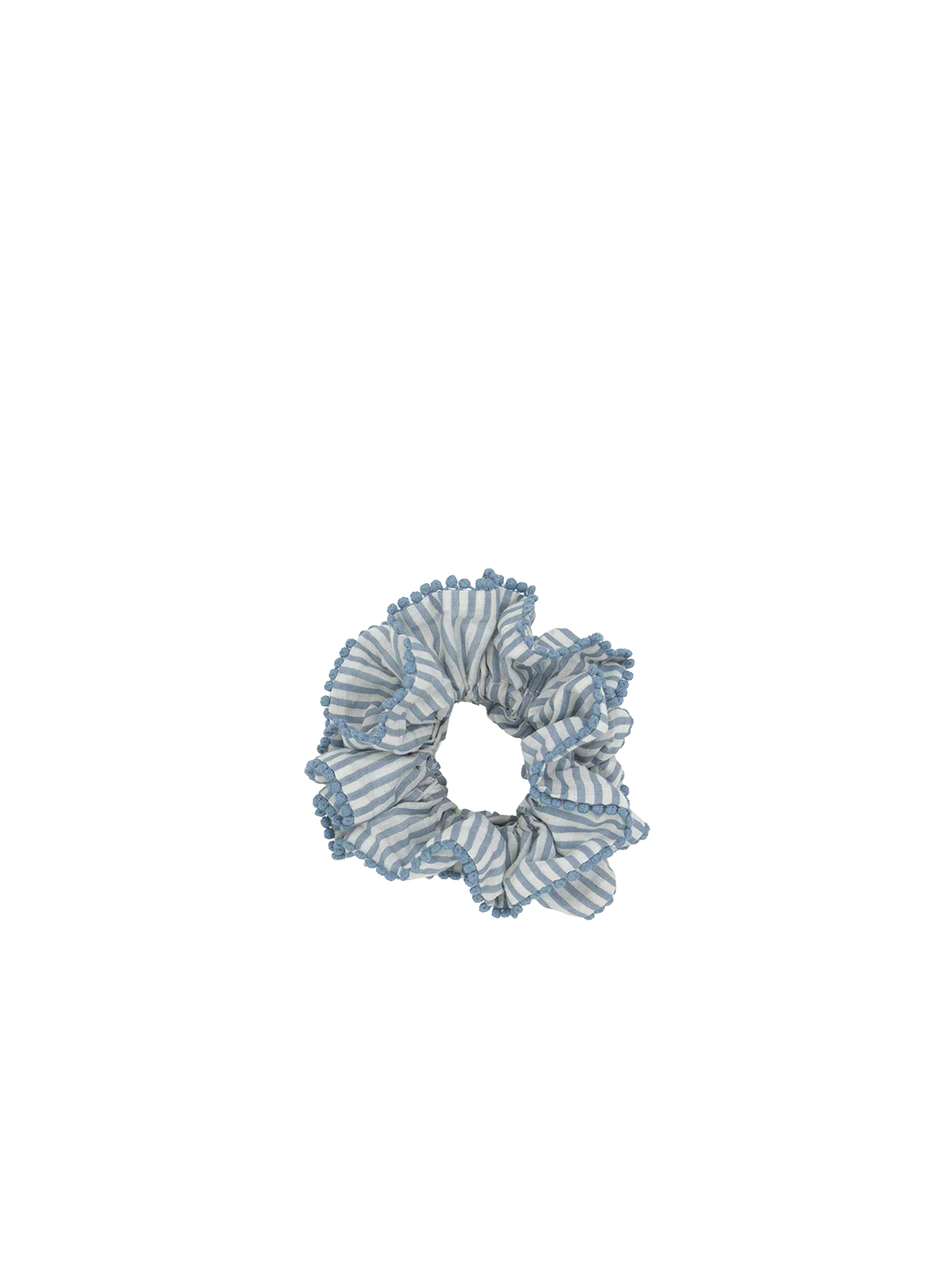 Frilly Scrunchie Blue Stripes