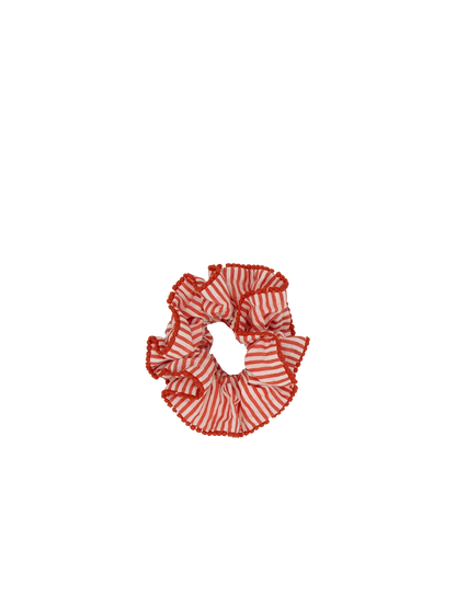 Frilly Scrunchie Red Stripes