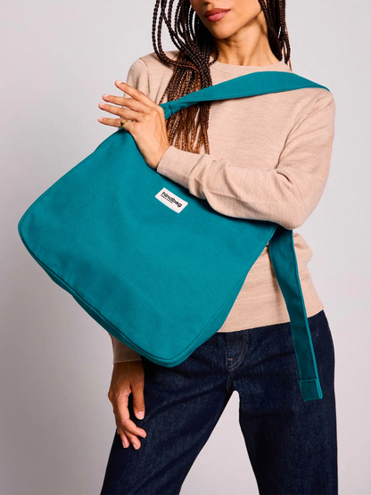Claire Peacock Blue Hobo Bag