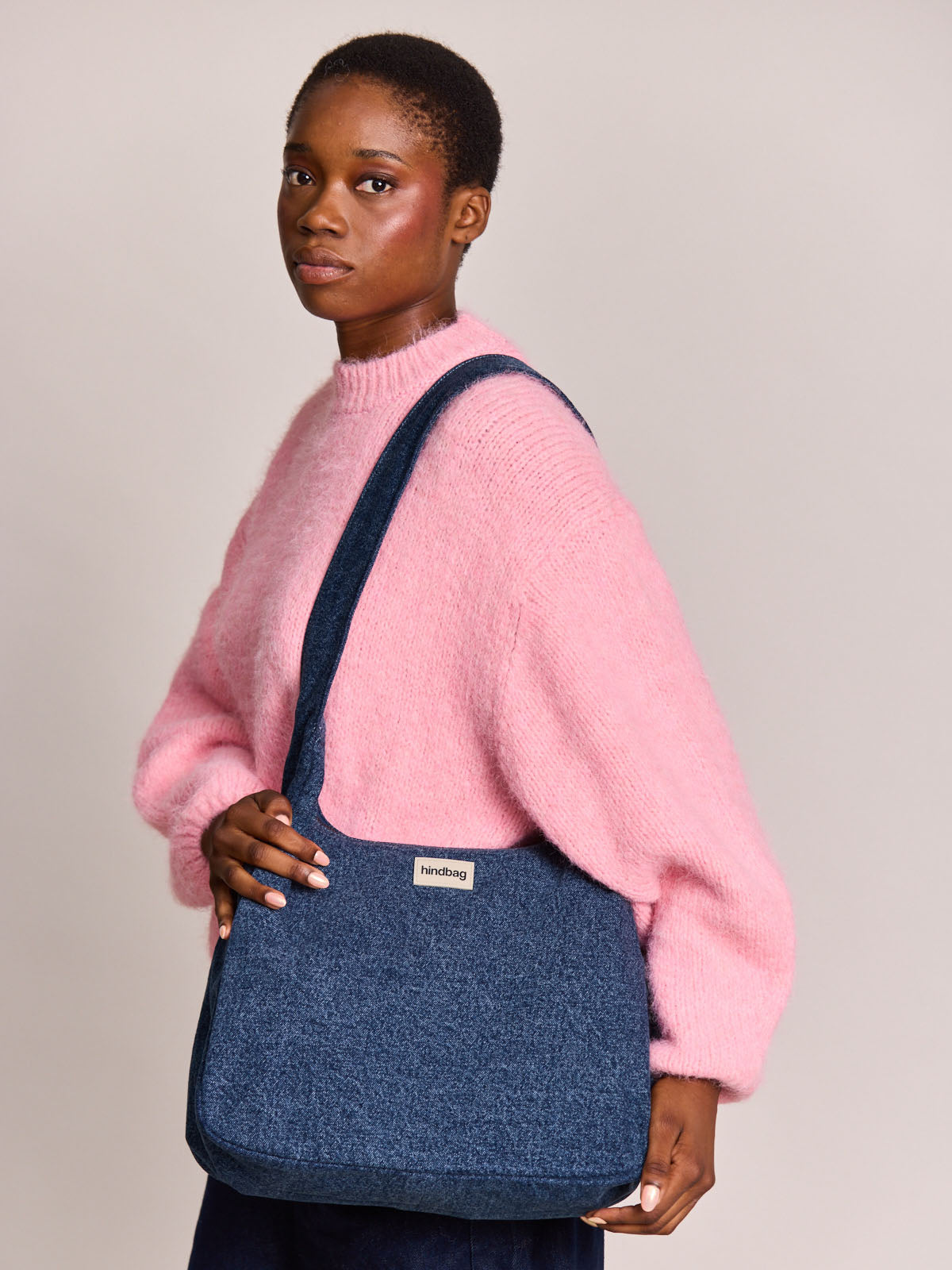 Claire dark blue denim Crossbody