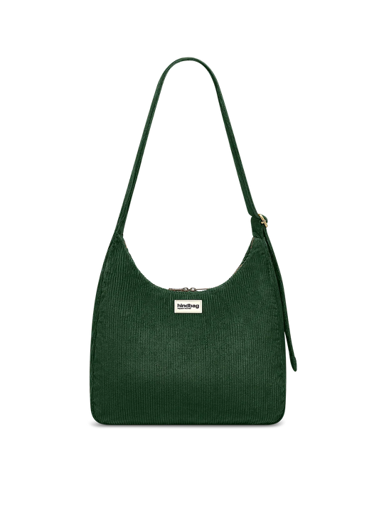 Claire Pine Green Corduroy Hobo Bag
