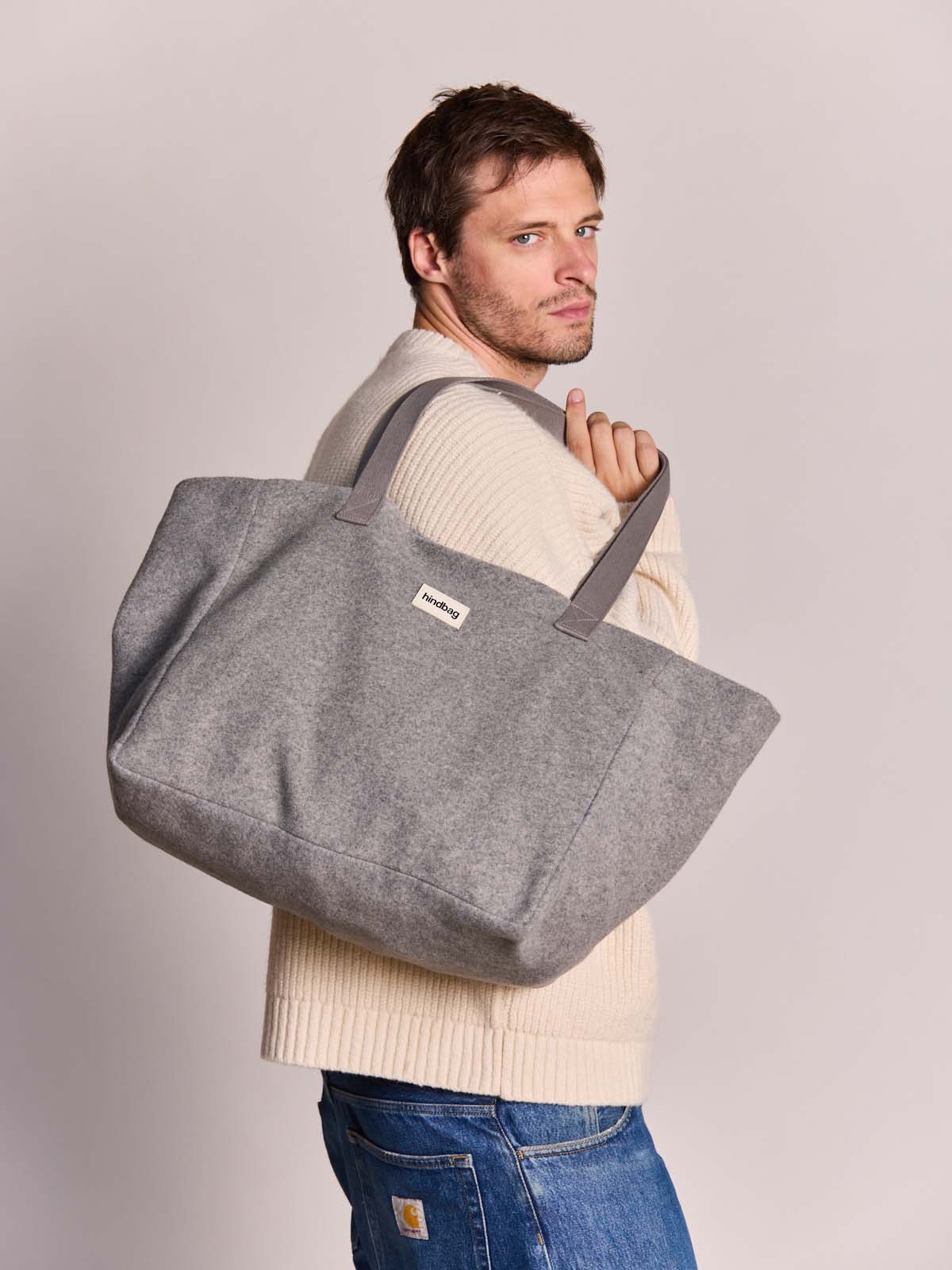 Claude granite wool effect Tote bag