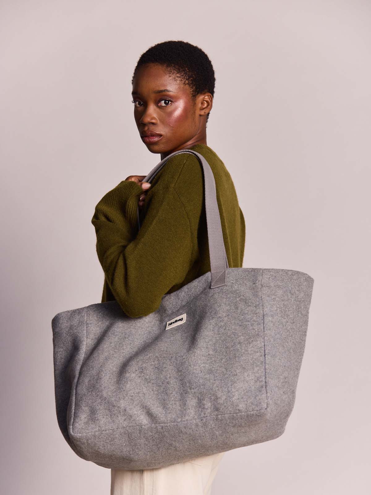 Claude granite wool effect Tote bag