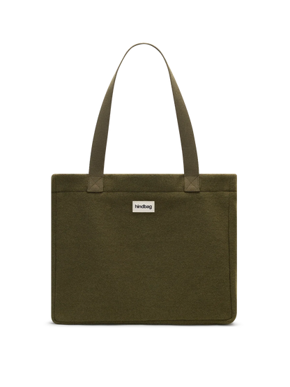 Claude khaki wool effect Tote bag
