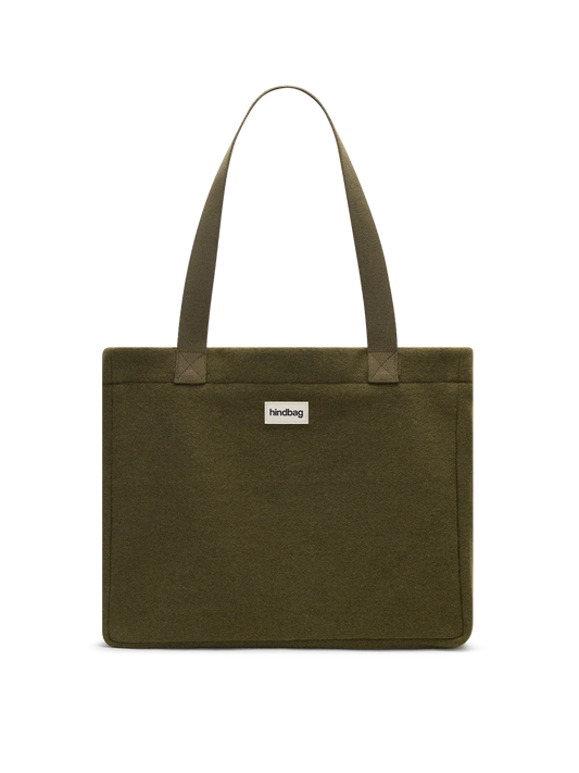 Claude khaki wool effect Tote bag