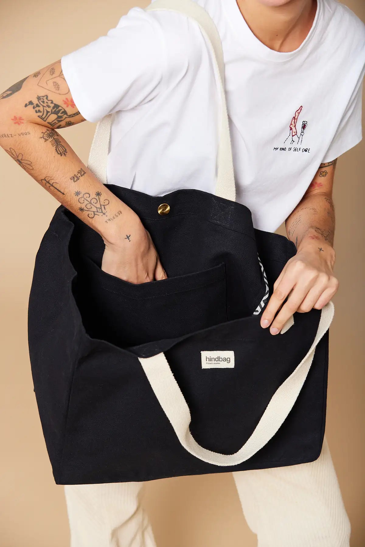 Claude Black Tote Bag