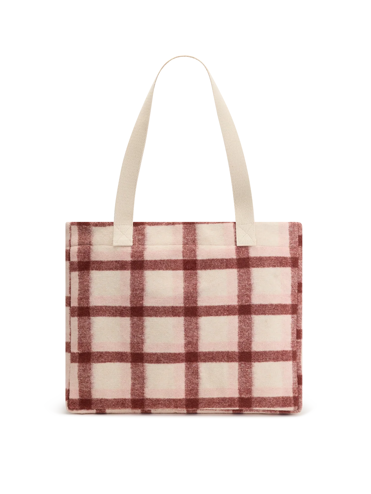 Claude pink tartan Stripes Tote bag