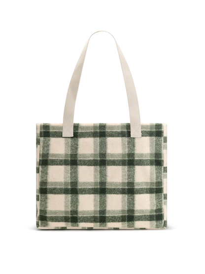 Claude green tartan Stripes Tote bag