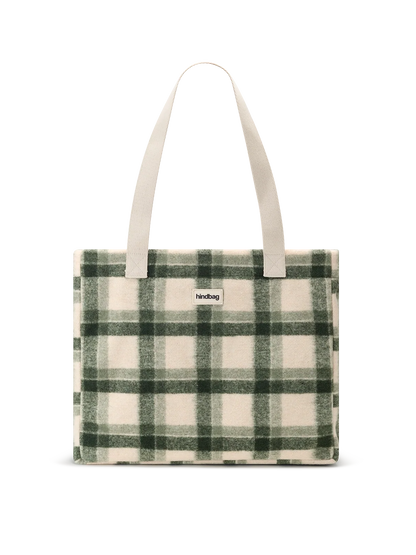 Claude green tartan Stripes Tote bag