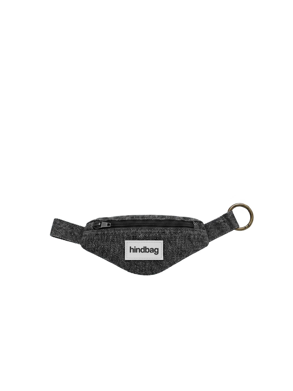 Côme dark grey denim key ring