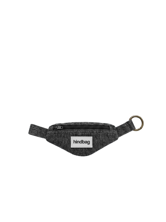 Côme dark grey denim key ring