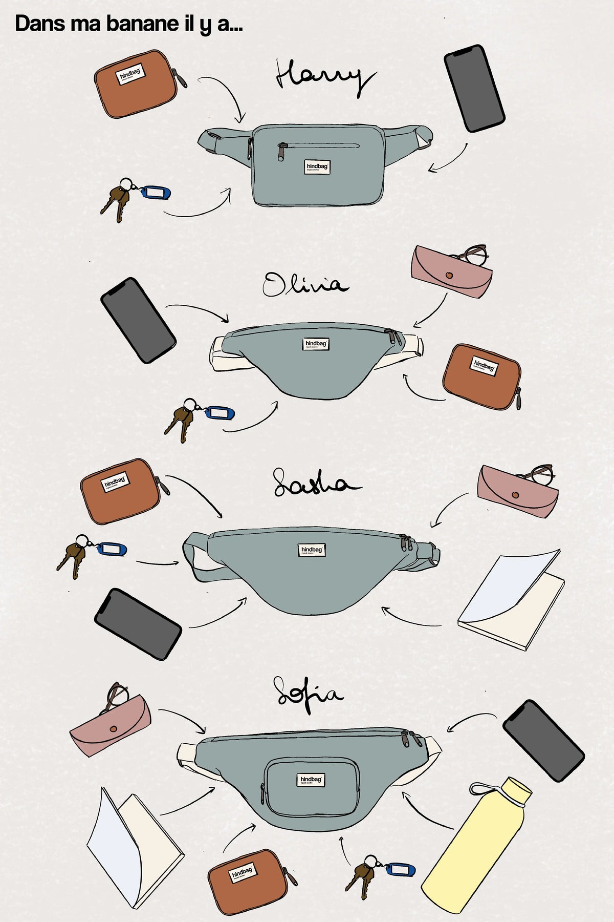Olivia Prune Banana Bag
