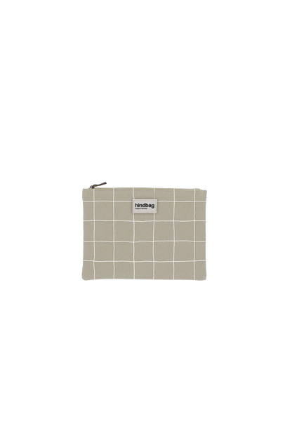 Ema Pouch – Sage Green/White Check