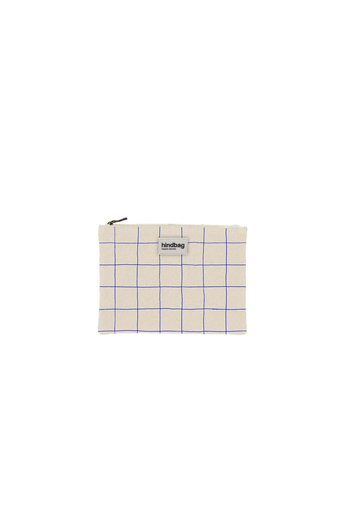 Ema Pouch – Off-White/Blue Check
