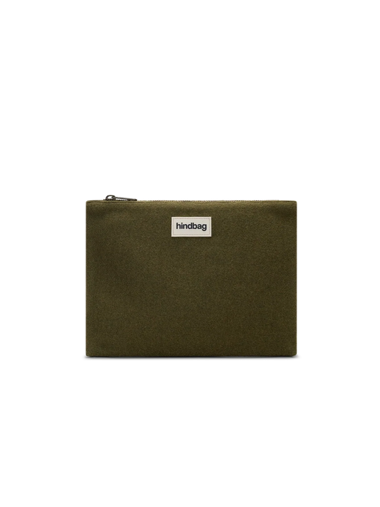 Ema khaki wool effect Pouch