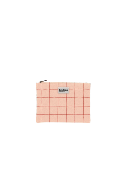 Ema Pouch – Pink/Red Check