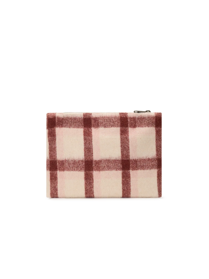 Ema pink tartan Pouch