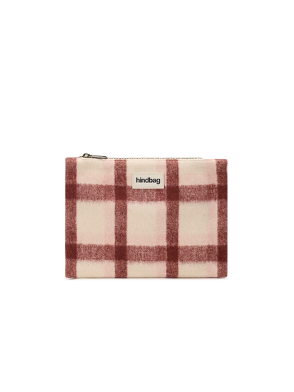 Ema pink tartan Pouch