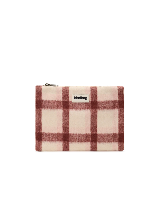 Ema pink tartan Pouch