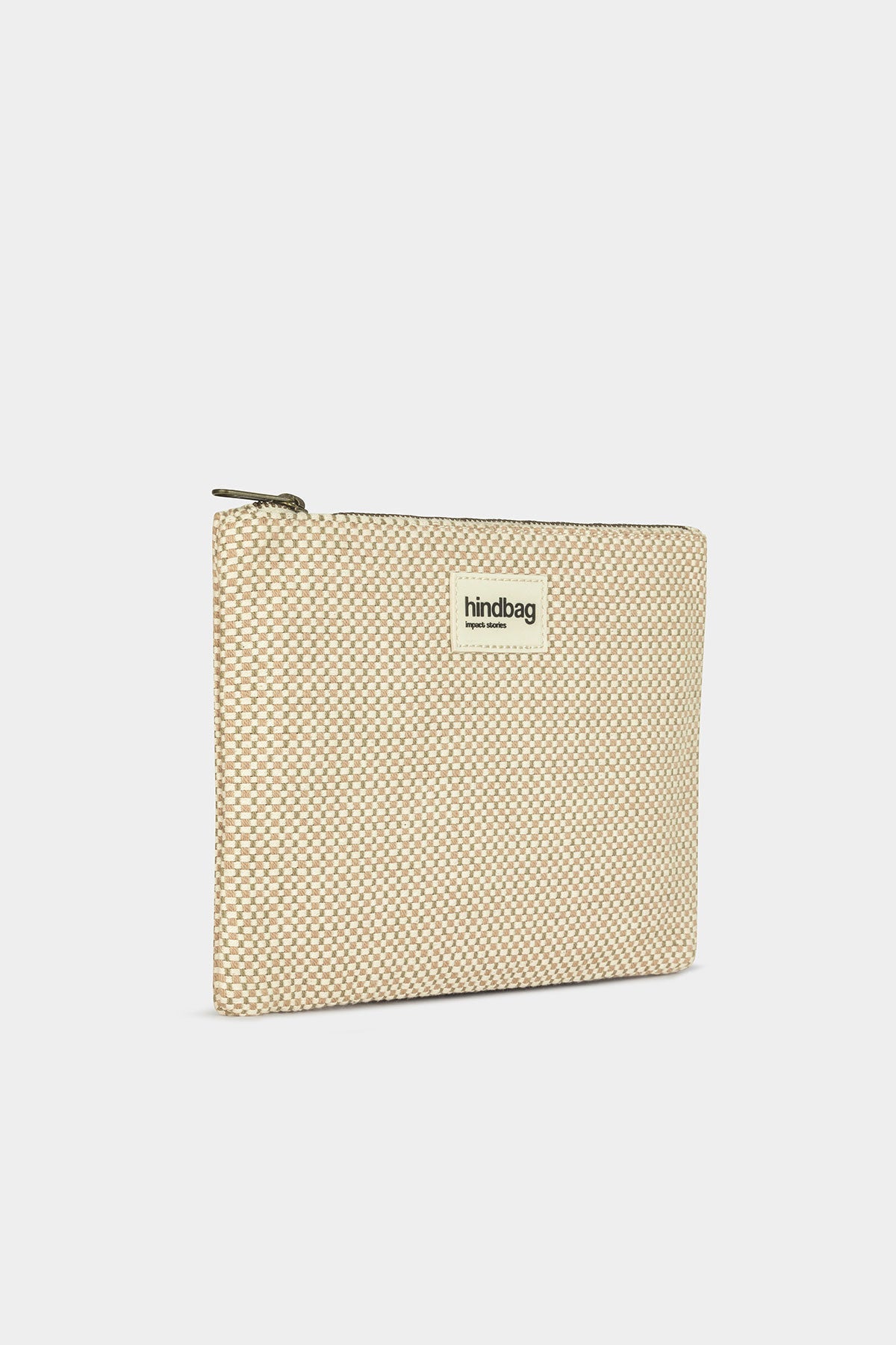 Ema nude woven pouch
