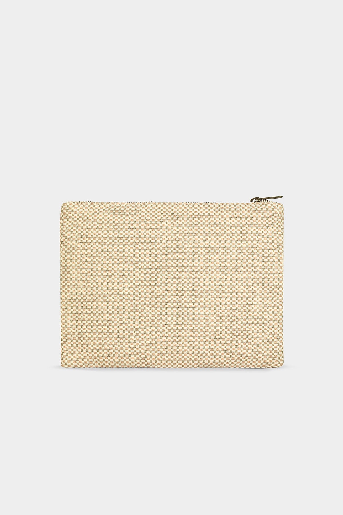 Ema nude woven pouch
