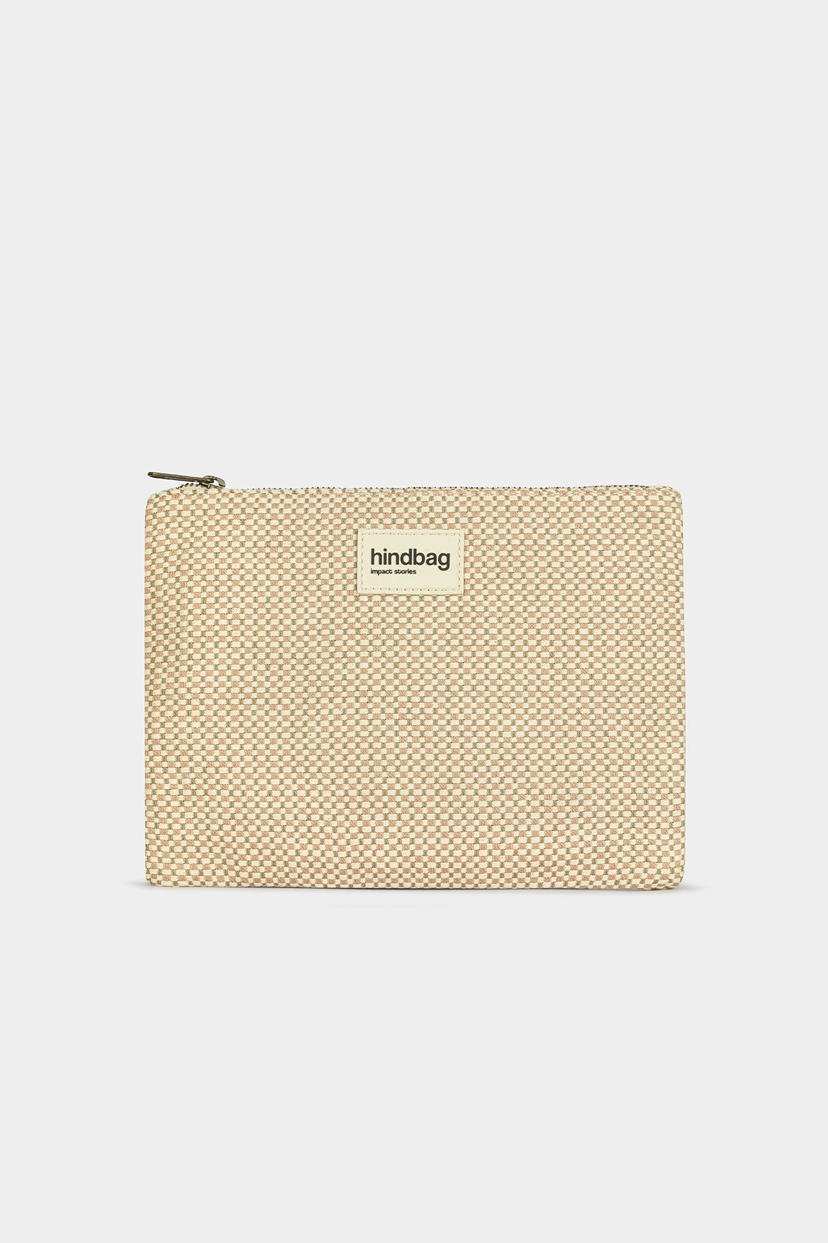 Ema nude woven pouch