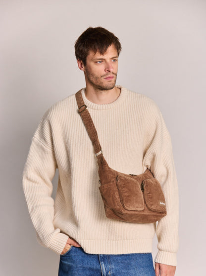 Emile macchiato corduroy Shoulder bag