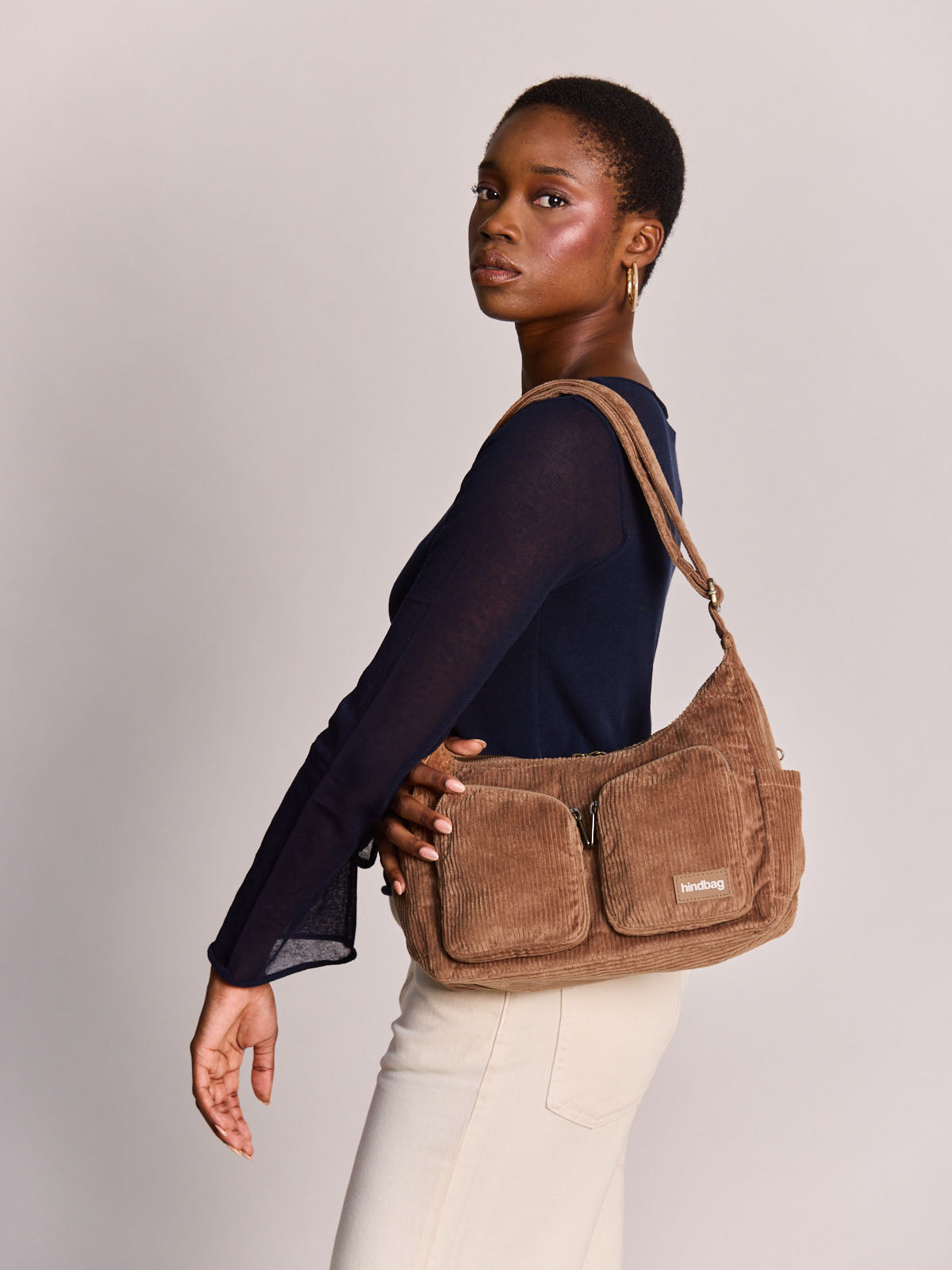 Emile macchiato corduroy Shoulder bag
