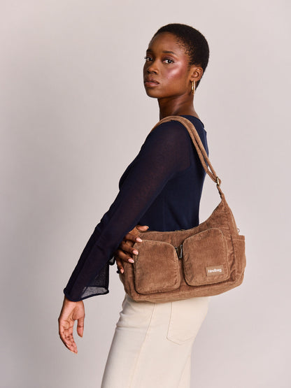 Emile macchiato corduroy Shoulder bag