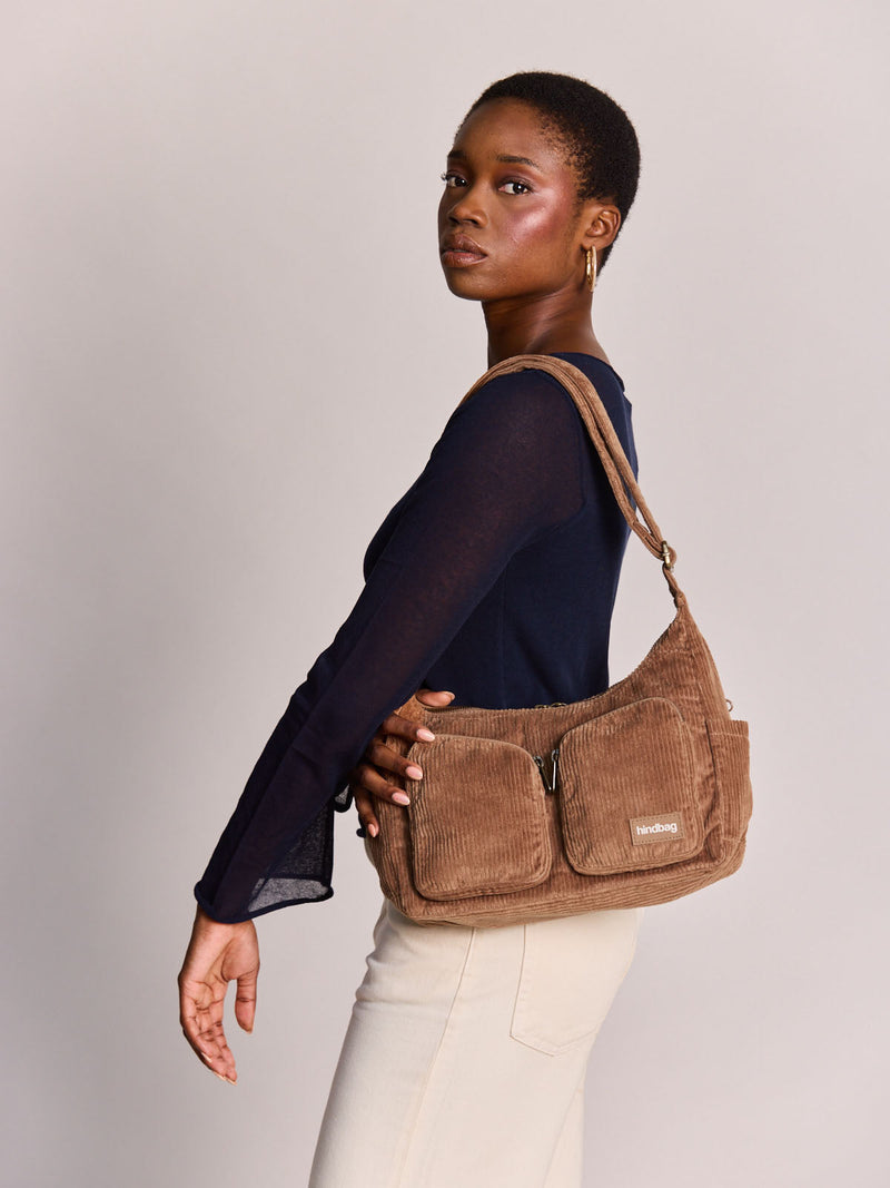 Emile macchiato corduroy Shoulder bag