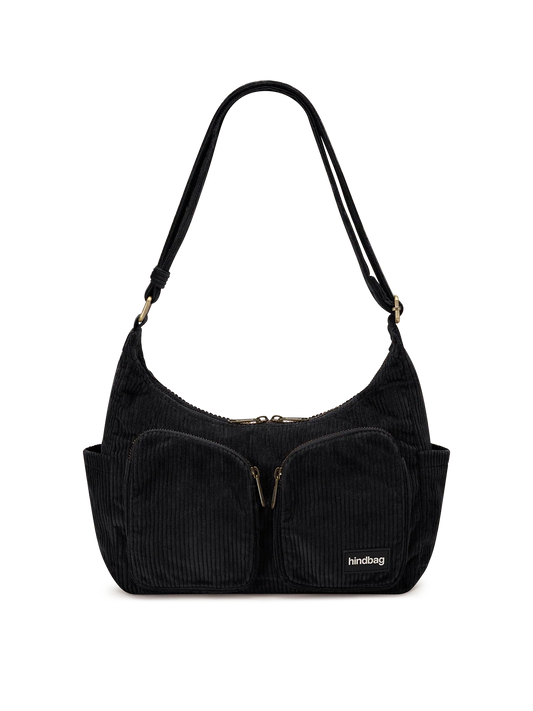 Emile black corduroy Shoulder bag