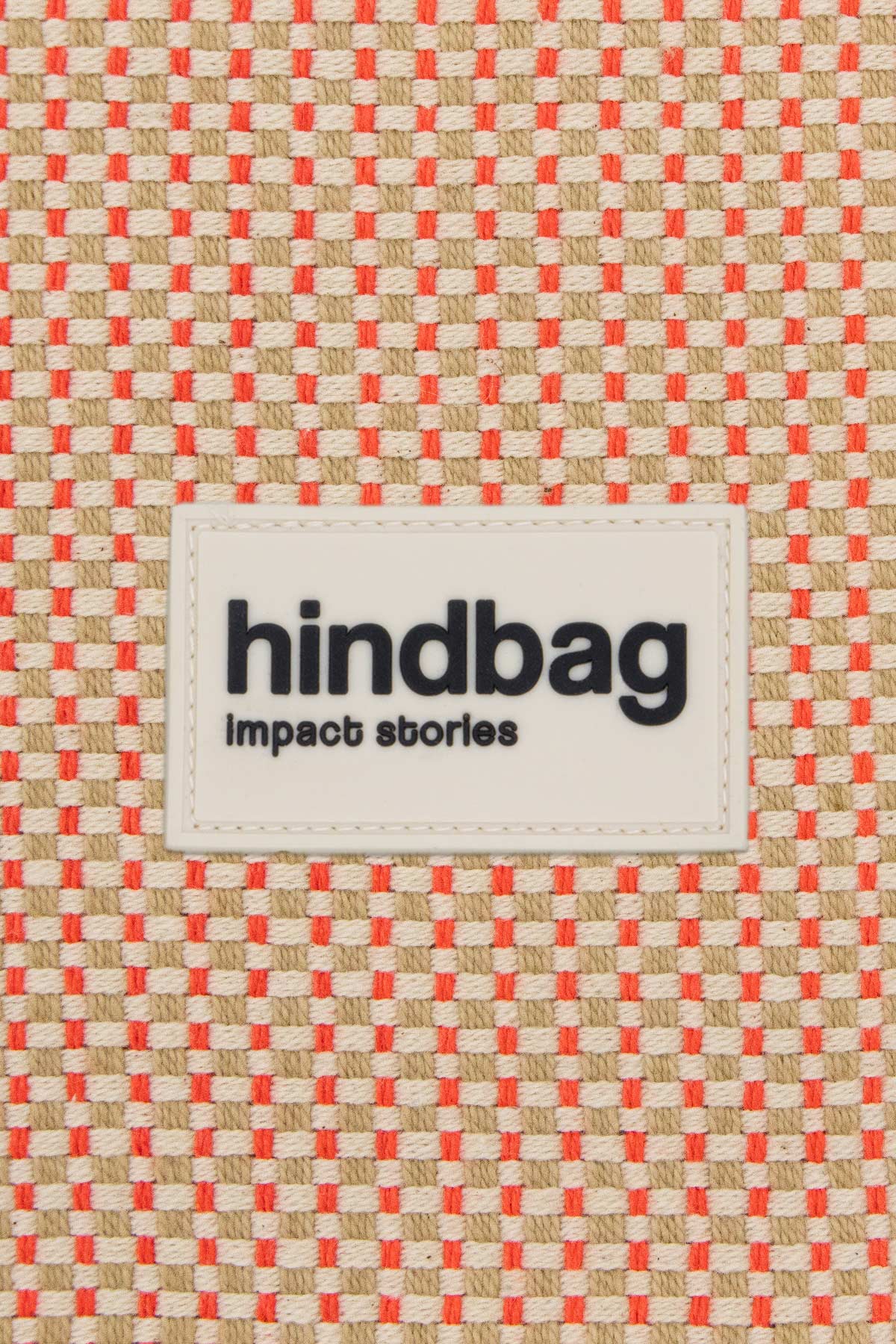Andrea Woven bum bag in Coral