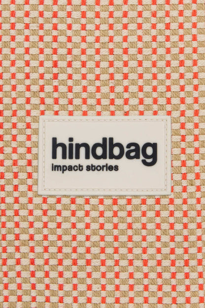 Andrea Woven bum bag in Coral
