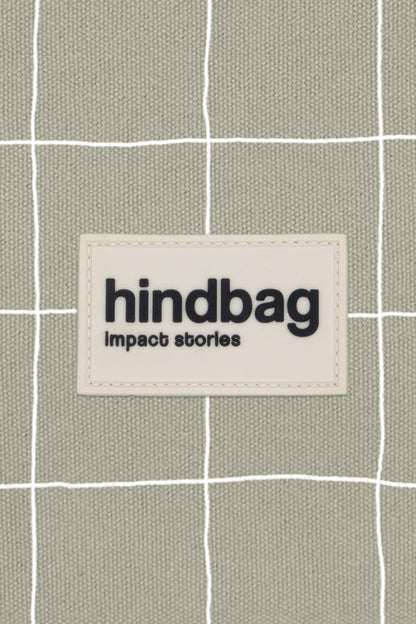 Ema Pouch – Sage Green/White Check