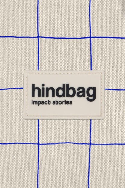 Ema Pouch – Off-White/Blue Check
