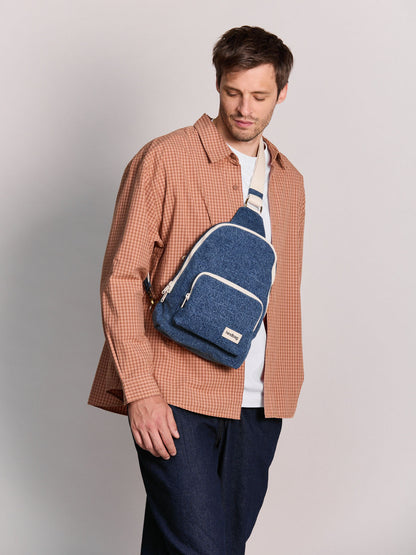 Felix dark blue denim Sling Bag