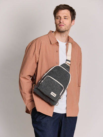 Felix dark grey denim Sling Bag