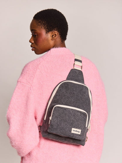 Felix dark grey denim Sling Bag