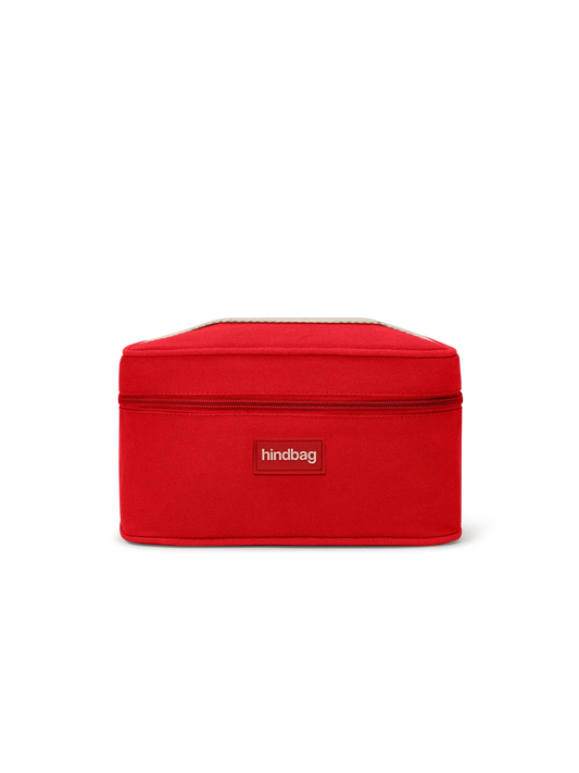 Gaspard carmine red toiletry bag
