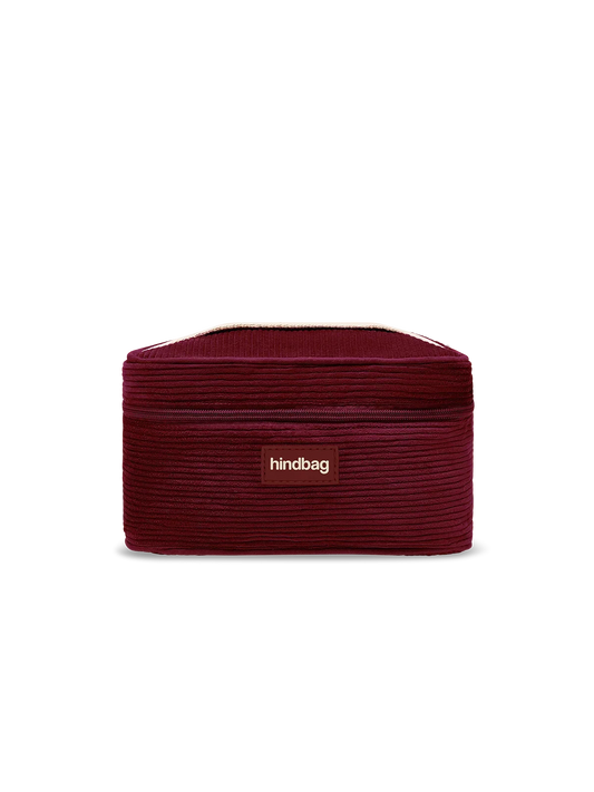 Gaspard burgundy corduroy Toiletry bag