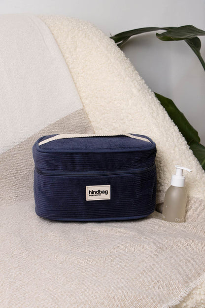 Gaspard Navy Corduroy Vanity Case