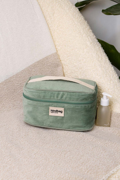Gaspard Mint Green Corduroy Vanity Case