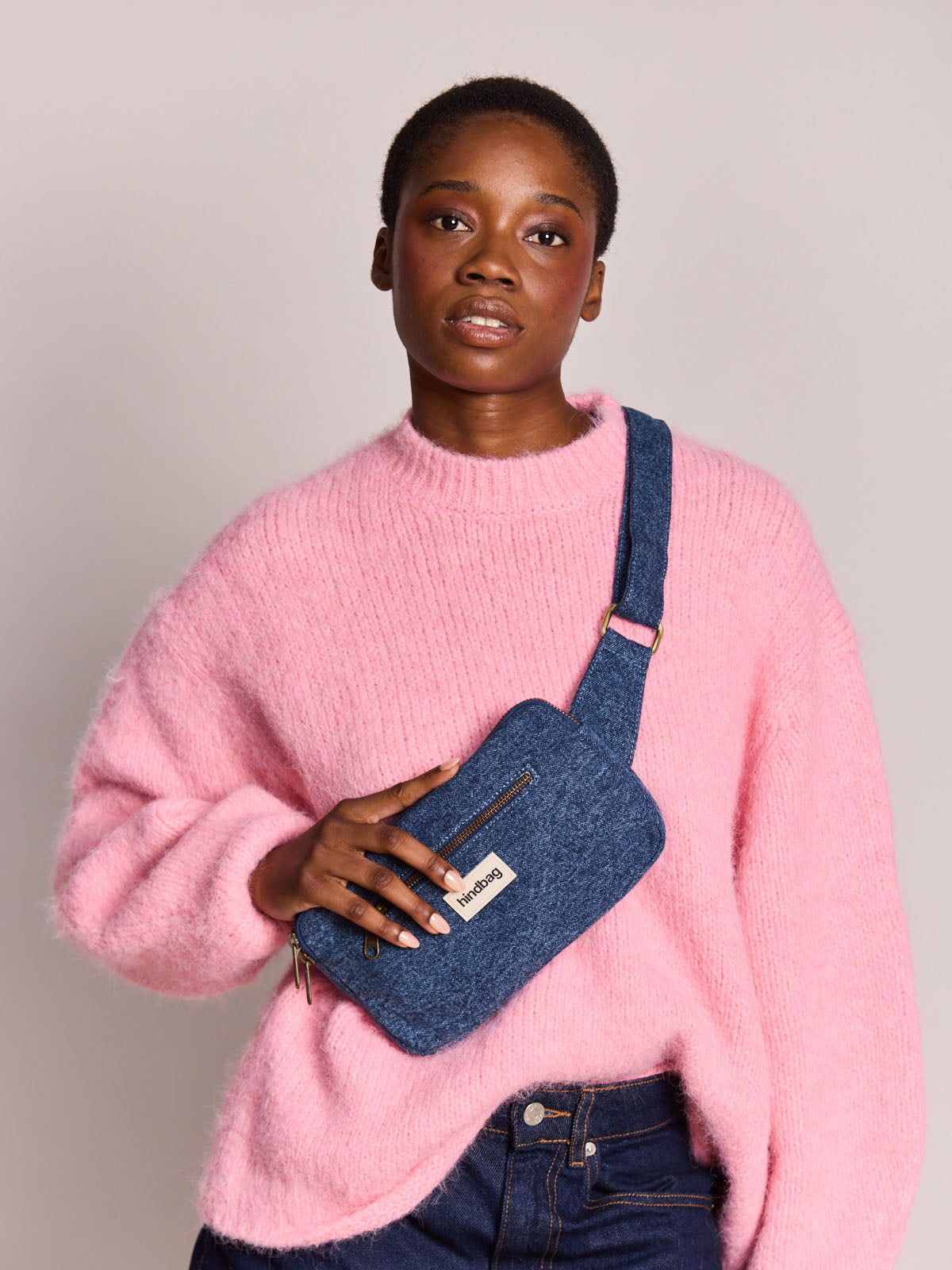 Harry dark blue denim bum bag